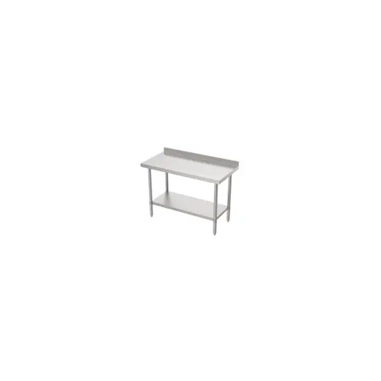 Stainless Steel Backsplash Table With Undershelf - 120CM From PIOKIT