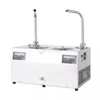 موزع شوكولاتة ذو صنبورين &ndash; 2 &times; 5.5 لتر - من اي سي بي - فضي