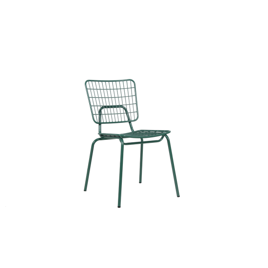 Stackable Steel Dining Chair – Olive Green – 82 cm - from Piokit