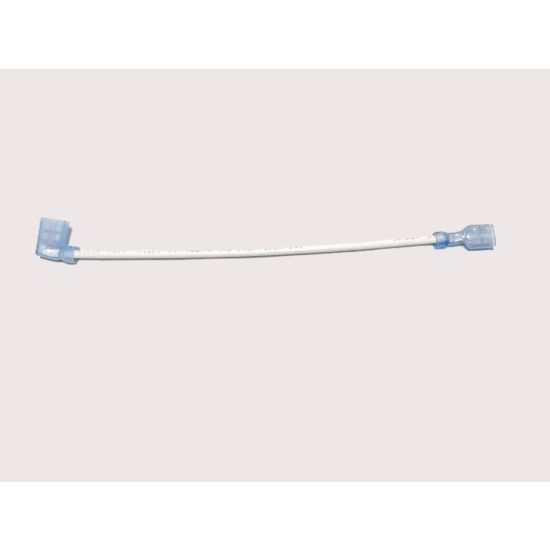 Blendtec Wire Jumper, 16AWG, White, 7" L, 1/4" Flag Female Tab x 1/4" Female Tab