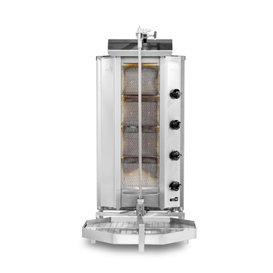 Stainless Steel Donner Gyros Gas Grill With 4 Knobs – 70Kg From POTIS