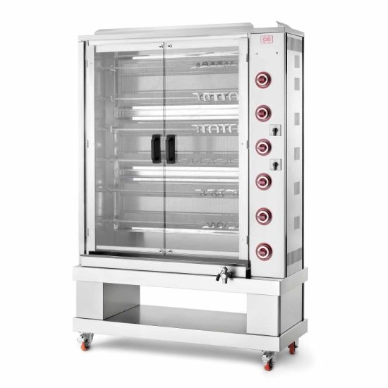 Gas Chicken Rotisserie with overlapped 6 single spits From CB