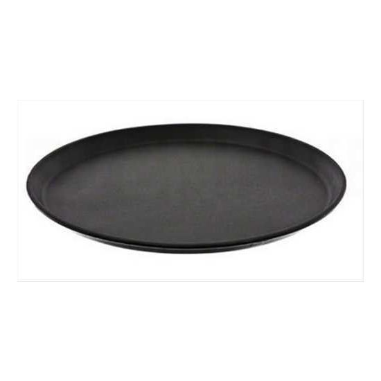 Round Fiberglass Non-Slip Serving Tray 35.5cm – Brown From PIOKIT