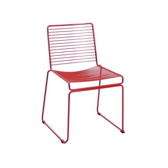 Stackable Steel Dinning Chair – 78.5CM From PIOKIT - Red