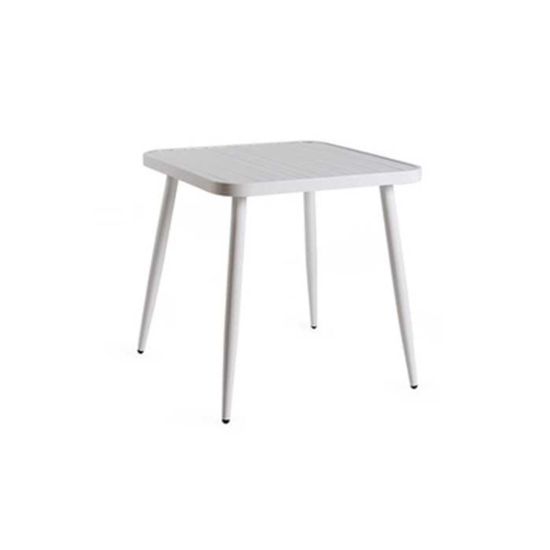 Aluminum Dinning Table – 75CM From PIOKIT - Matt White
