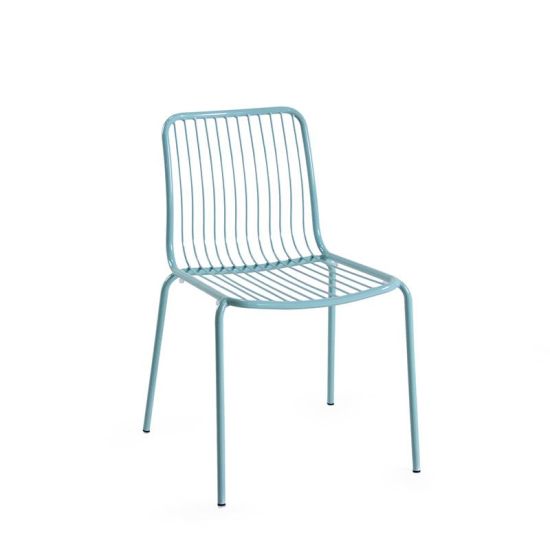 Stackable Steel Dinning Chair – 81.5CM From PIOKIT – Baby Blue