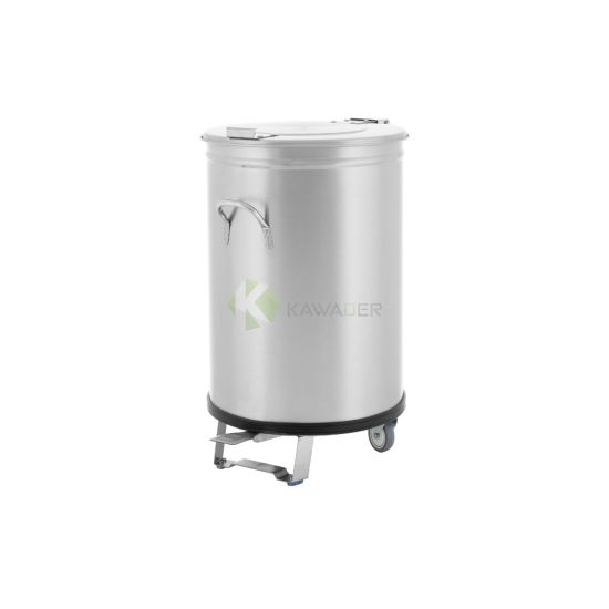 Stainless Steel Bin With Wheels - 50LT From L2G