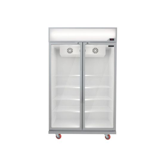 White Vertical 2 Doors Display Refrigerator - 122CM From PIOKIT