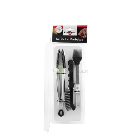 Grill Set – 3 Set From KRAMPOUZ – Silver