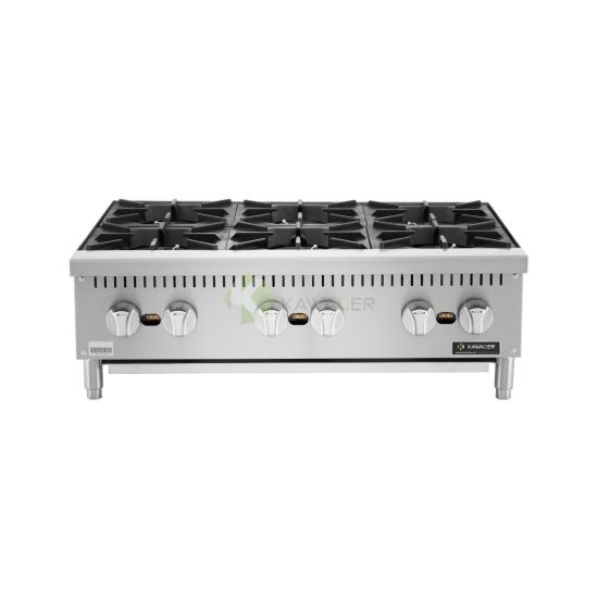 Gas Burner Table Top Lengthwise – 6 Cast Iron Hot Plate From PIOKIT