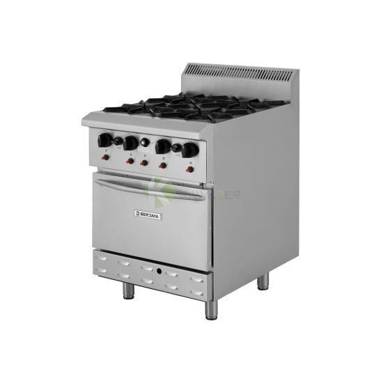 Deluxe Gas Range with Oven – 4 Burners From BERJAYA