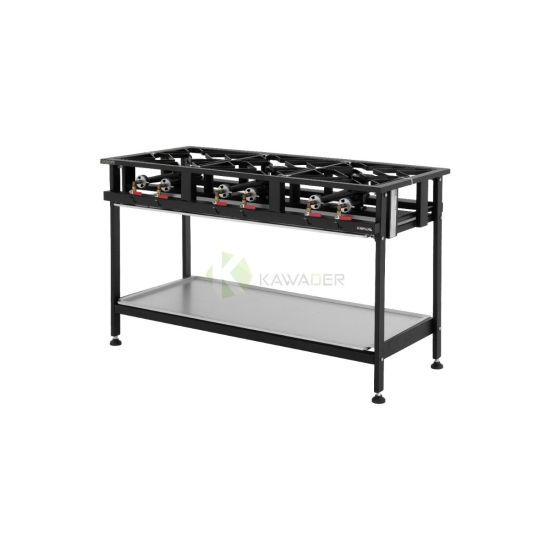 Table Staggered Burners Gas - 6 Burners From ANVIL