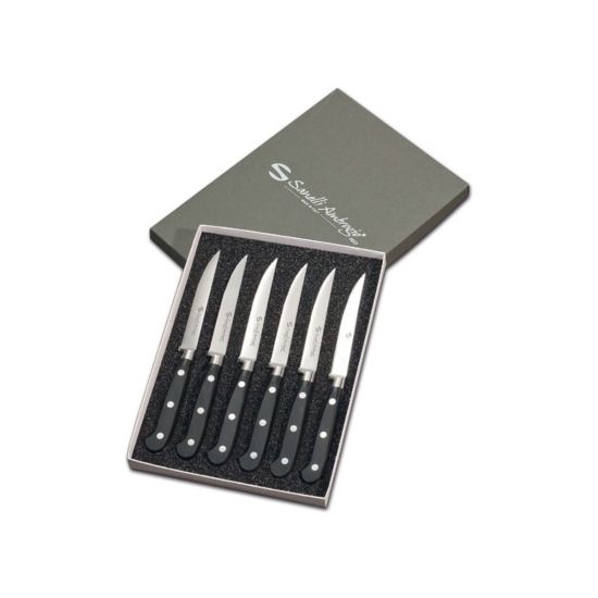 Chef Box 6 Steak 11CM Knives Serrated From SANELLI