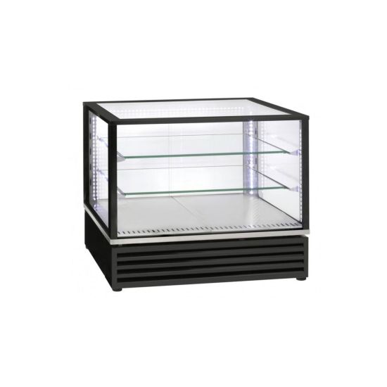 Black Countertop Display Refrigerator – 2 Shelves 80CM From ROLLER GRILL