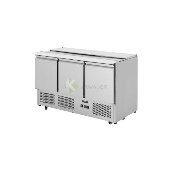 3 Door Salad Prep Table Refrigerator 136cm – 12 GN 1/3 Pans From PIOKIT