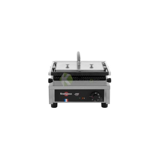 Electric Small Grill  - Ribbed Upper & Lower Plates From KRAMPOUZ