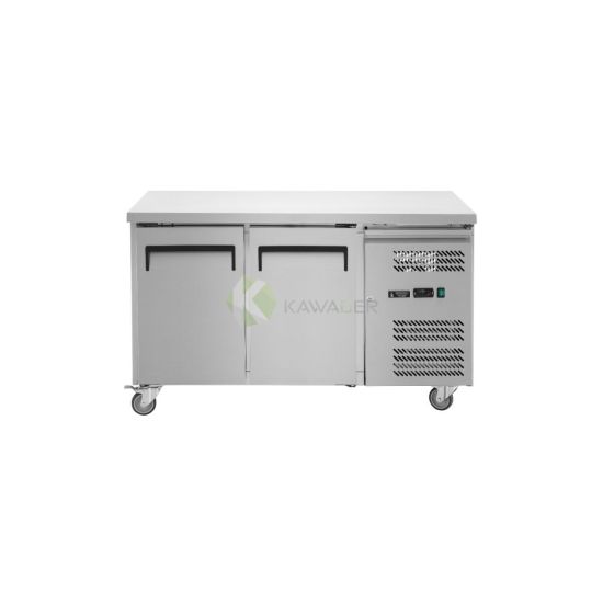 2 Door Undercounter Refrigerator 136cm Stainless Steel From PIOKIT