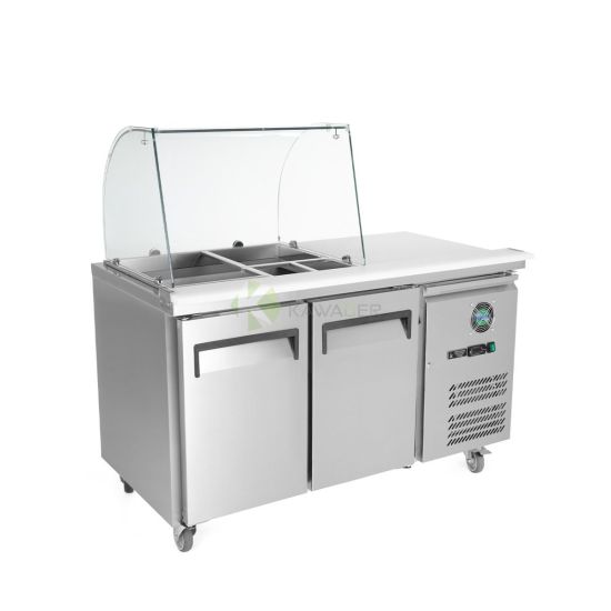 Salad & Toppings 2 Doors Refrigerator With Prep Space – 314LT From PIOKIT