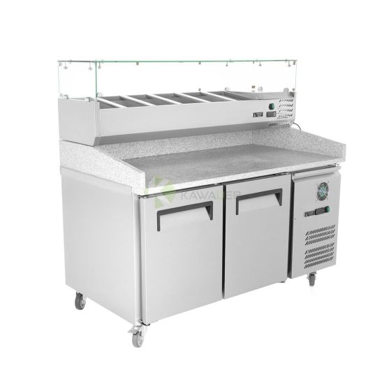 Horizontal 2 Doors Preparation Refrigerator – 390LT From PIOKIT