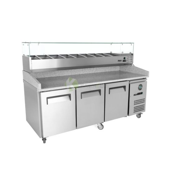 580L 3 Door Pizza Prep Refrigerator - from Piokit
