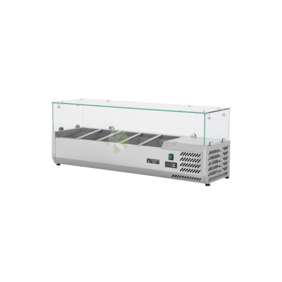 Countertop Salad Display Refrigerator 120cm – 5 GN 1/4 From PIOKIT