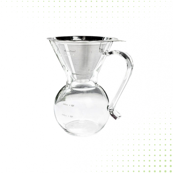 صانعة الشاي/القهوة الزجاجي - سعة 360مل من تيامو