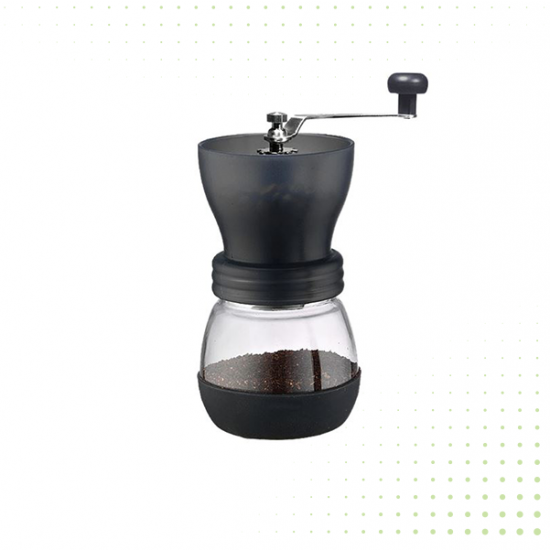 مطحنة القهوة اليدوية - سعة 110 جرام من تيامو - أسود