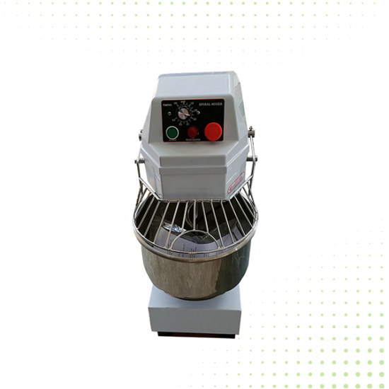 Electric Commercial Spiral Dough Mixer With Fixed Speed - 5 KG From PIOKIT - White 