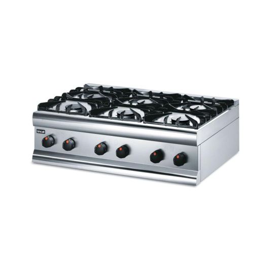 Stainless Steel Countertop Gas Boiling Top – 6 Burners From LINCAT