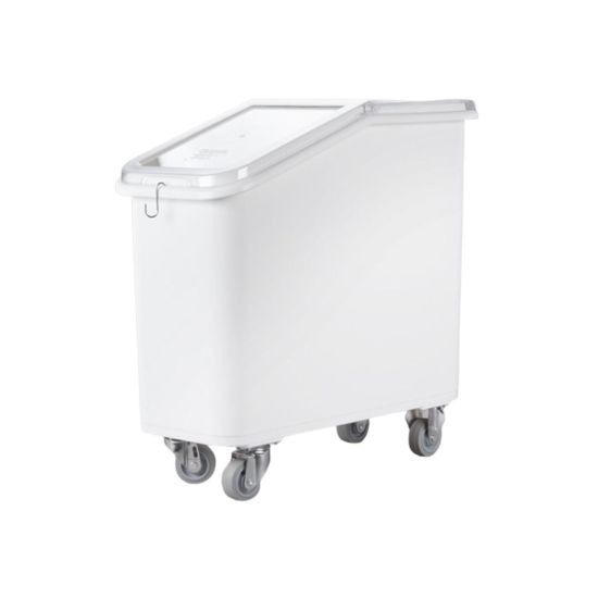 White Slant Top Mobile Ingredient Storage Bin – 80LT From CAMBRO