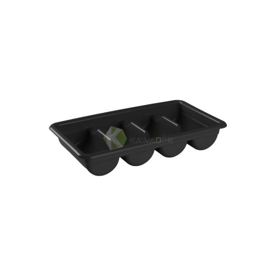 Cutlery Tray 4 Compartments - Black Color From PIOKIT