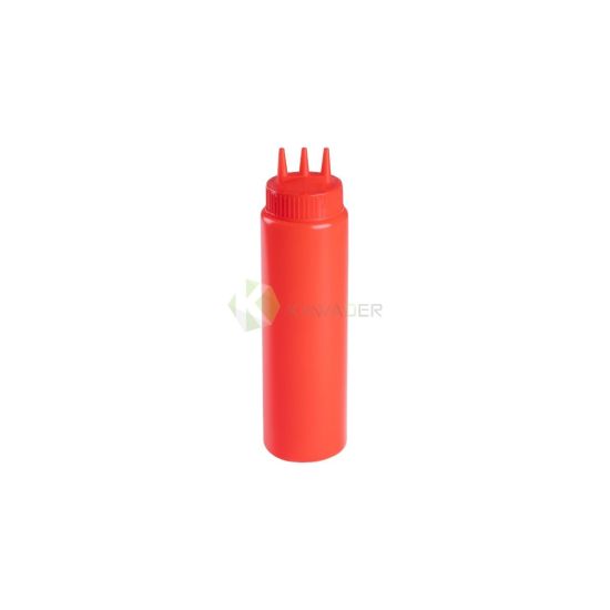 3 Nozzle Sauce Bottle Red - from Piokit