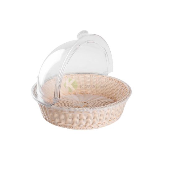Round Bread Basket With Cover - from Piokit