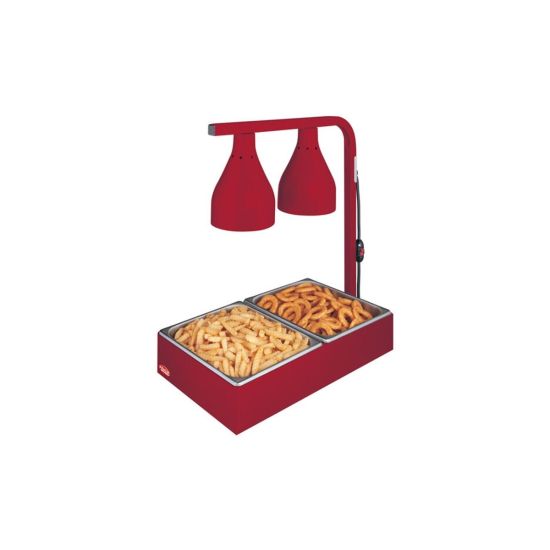 Red Portable Freestanding Two Bulb Lamp Warmer – 31CM From HATCO
