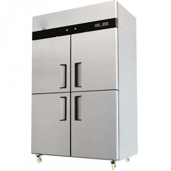Stainless Steel Half 4 Doors Upright Freezer – 1330LT From PIOKIT