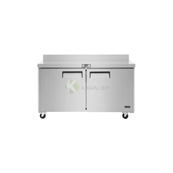 Stainless Steel 2 Doors Prep Refrigerator With Backsplash – 153 CM 487 LT From PIOKIT
