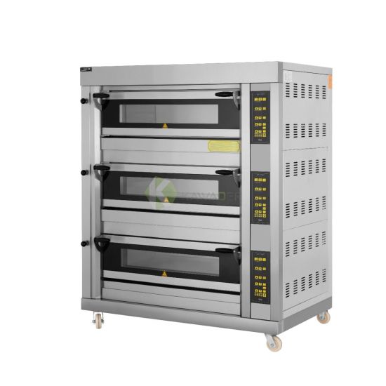 Gas Professional Deck Oven 3 Decks 6 Trays Steam From PIOKIT