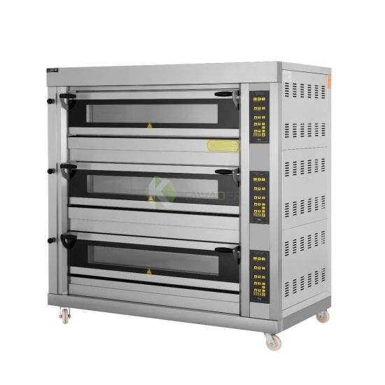 Gas Professional Deck Oven 3 Decks 9 Trays with Steam From PIOKIT