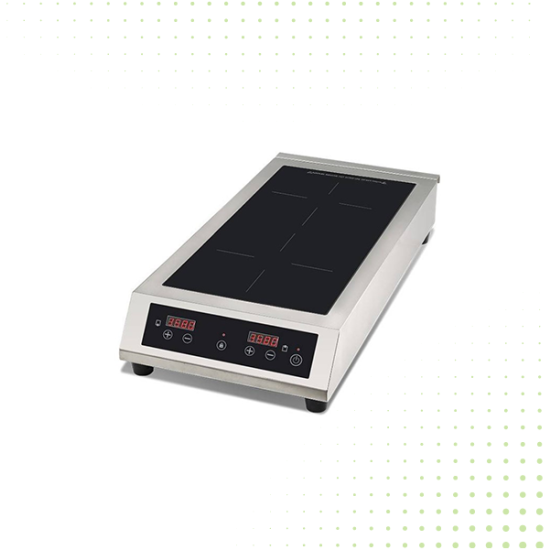 Countertop Induction Burner – 2 Burner From PIOKIT – Silver And Black