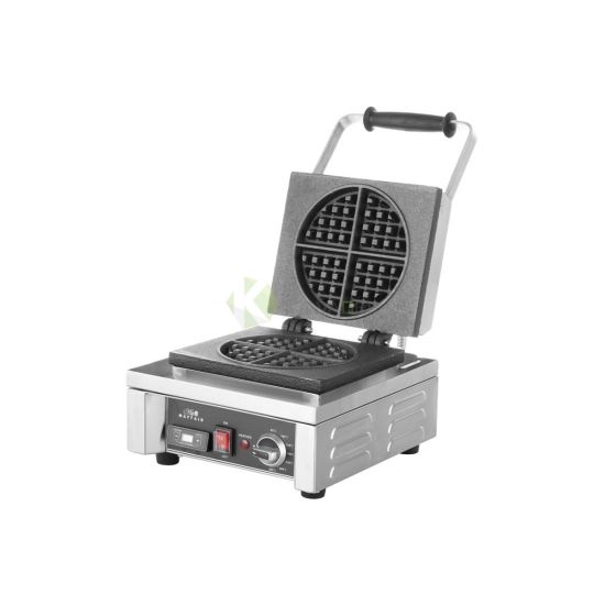 Round 90D Waffle Maker Single Plate – 18CM From MAYFAIR – Silver