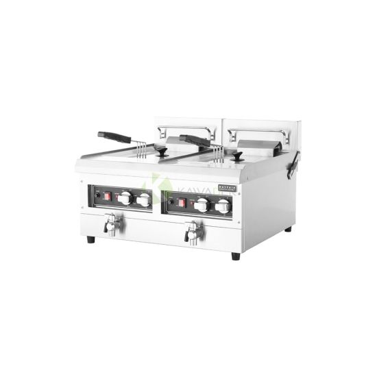 Stainless Steel Electric Fryer Double Tank – 10LT Each Tank From MAYFAIR