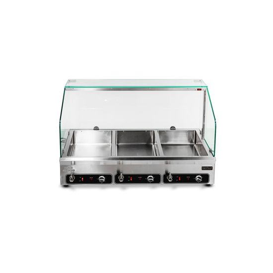Stainless Steel Triple Heat Bain Marie - 1/1 GN Pans 150mm From MAYFAIR
