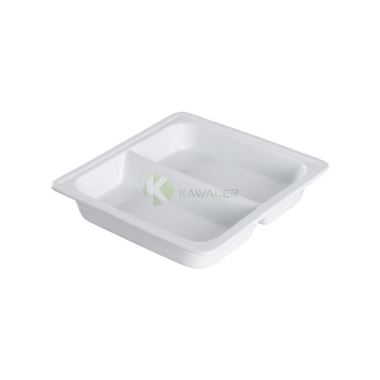 GN Pan 2/3 Porcelain Deep Dish 2 Compartment 6.5 cm From MAYFAIR