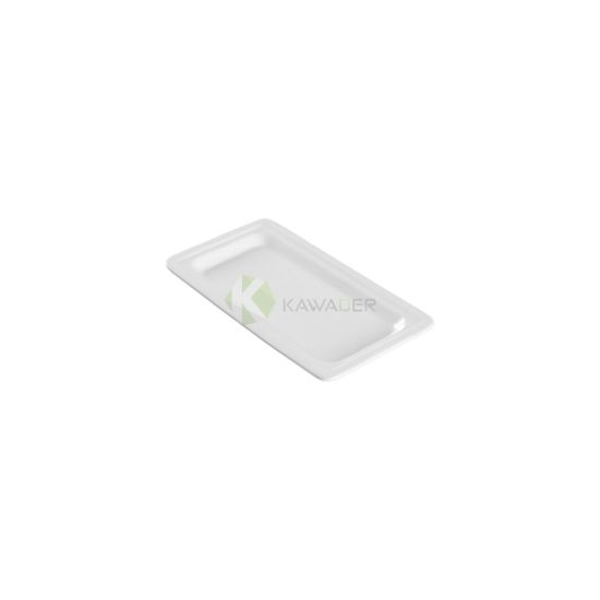 GN Pan 1/3 Rectangular Flat Porcelain Dish 2.5 cm From MAYFAIR