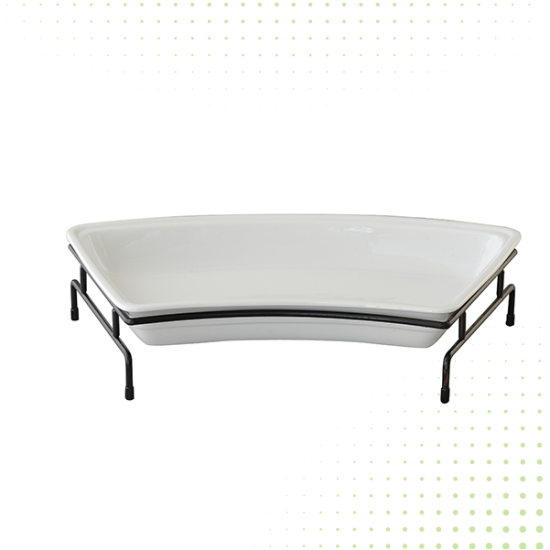 Coated Steel Stand With Porcelain Bowl - 1/1 GN Pan From MAYFAIR - Black