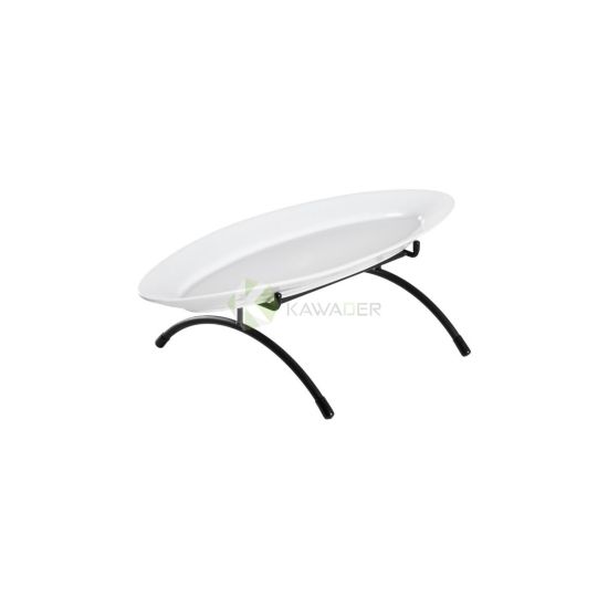 Cardiff-1 Urban Porcelain Buffet Platter with Stand From MAYFAIR