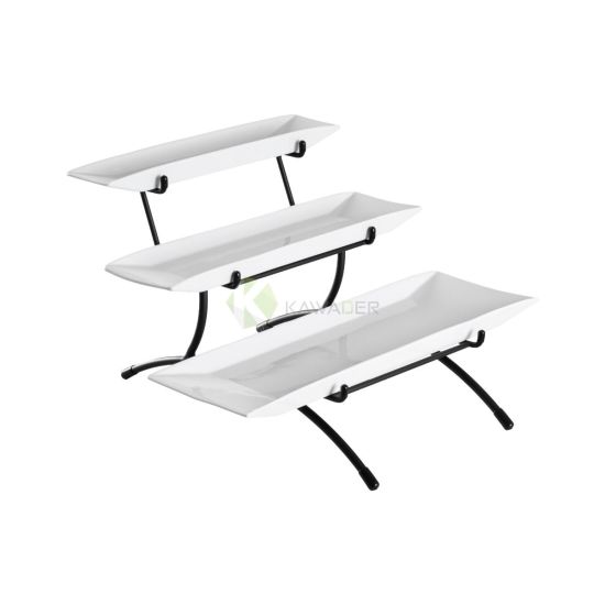 Dundee Porcelain Buffet Ware with Teflon Coated Stand From MAYFAIR