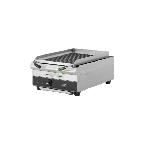 Stainless Steel Electric Grill With Double Sided Pan – 42 CM From MAYFAIR
