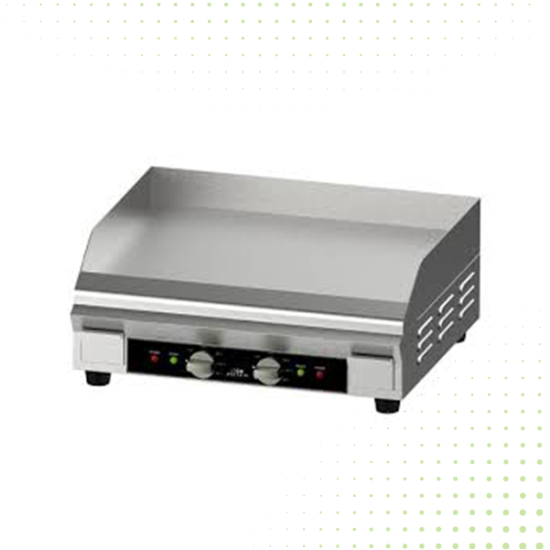 Stainless Steel Electric Grill – 20 CM Ribbed & 40 CM Flat From MAYFAIR