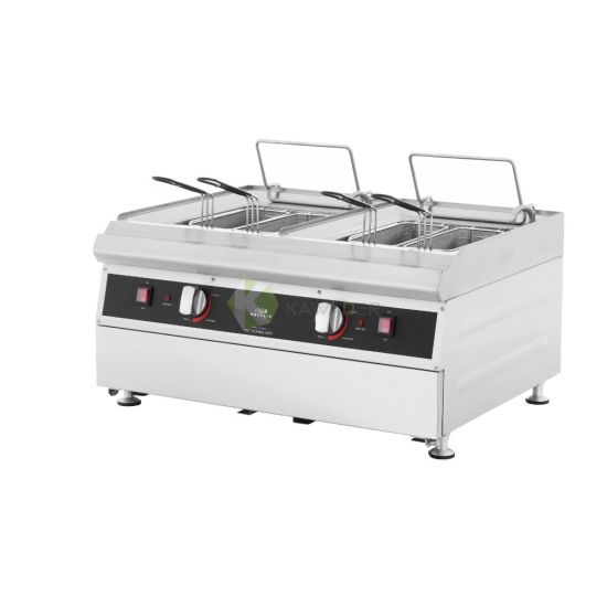 Stainless Steel Double Pasta Cooker - 22LT From MAYFAIR-Silver